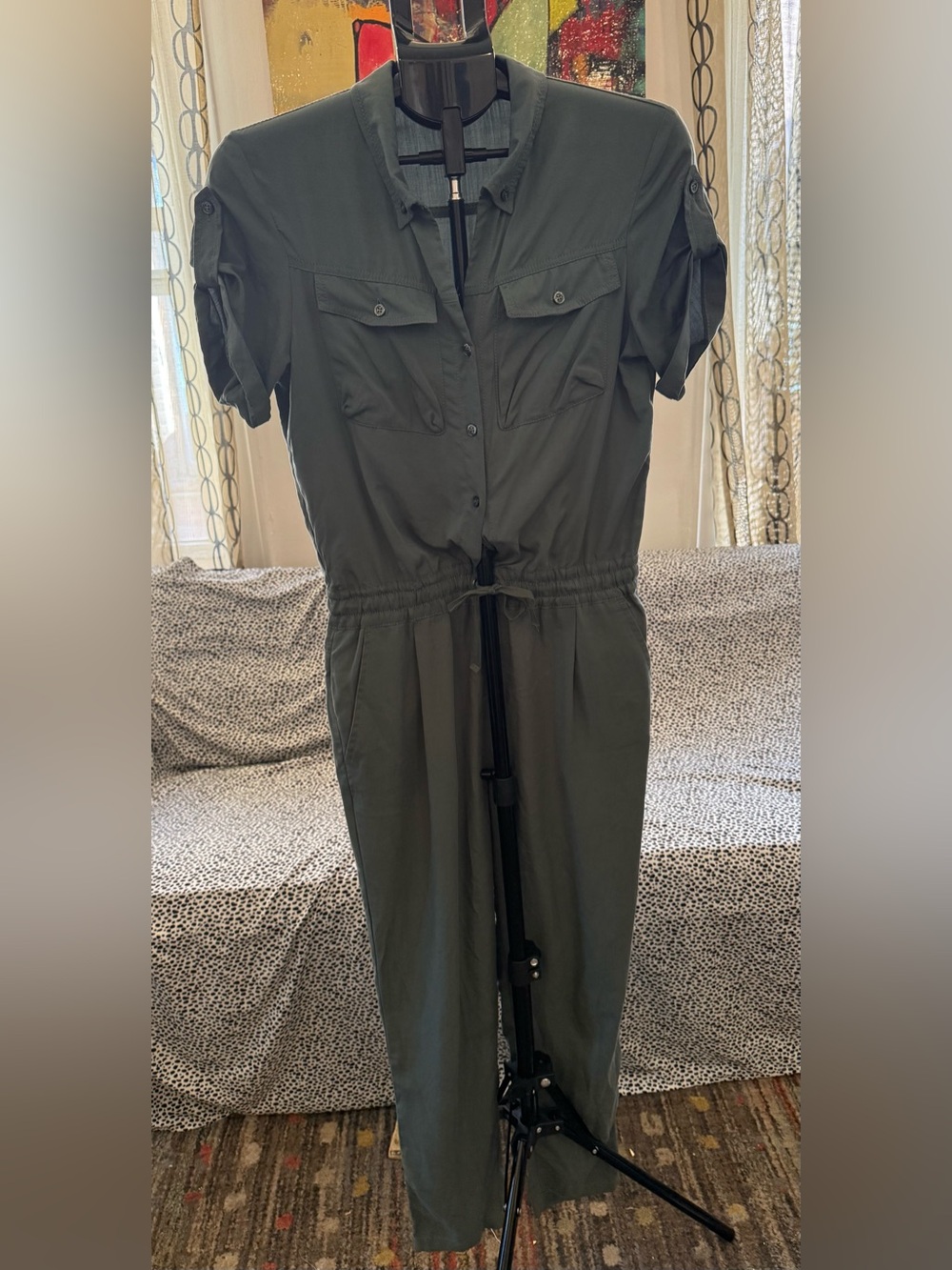 Sisley Olive Green Jumpsuit - Women's Size 6